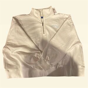 Old Navy cropped quarter zip with embroidery